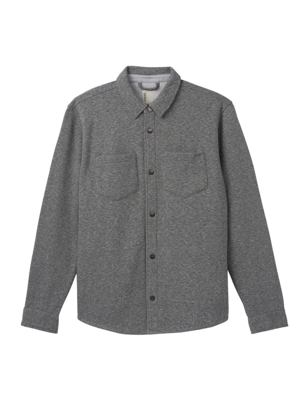 Vuori Del Mar Fleece Shirt Jacket Men's Medium Grey Shacket Gorpcore Overshirt